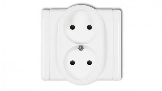 FLEXI Gniazdo podwójne b/u biały FGP-2p