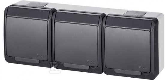 GN.3X2P+Z N/T IP44 ANTRACYT HERMES