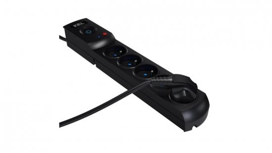 Przedłużacz przeciwprzepięciowy professional 5 gniazd 5m 10A 230V 2300W czarny W-100039