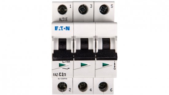 Wyłącznik nadprądowy 3P C 2A 15kA AC FAZ C2/3 278861