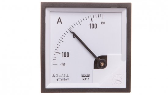 Amperomierz analogowy 72x72 N IP50 BB17 +/-150A/+-60mV pozycja pracy C3 K=90 st. bez atestu KJ MA17N BB1700000000