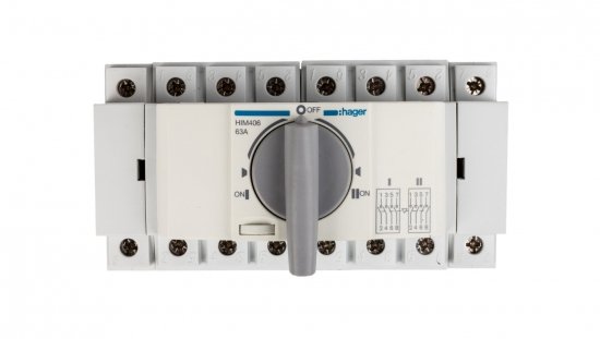 Przełącznik w układzie przełącznym I-0-II 4P 63A HIM406