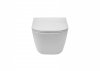 Roca Gap Miska WC podwieszana Rimless Square Compacto z deską wolnoopadającą SLIM (zestaw) A34H473000