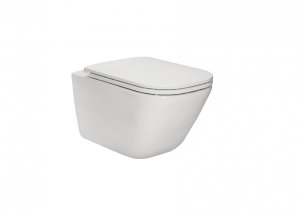 Roca Gap Miska podwieszana Rimless Square z deską wolnoopadającą (zestaw) A34H470000