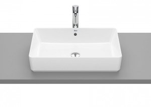 Roca Gap SQUARE - Umywalka nablatowa prostokątna, z przelewem 60x37 A3270Y2000