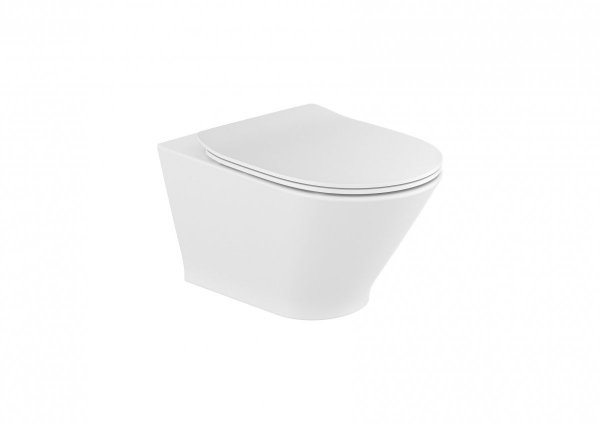 Roca Gap Miska podwieszana WC Rimless Round z deską wolnoopadającą SLIM (zestaw) A34H0N8000