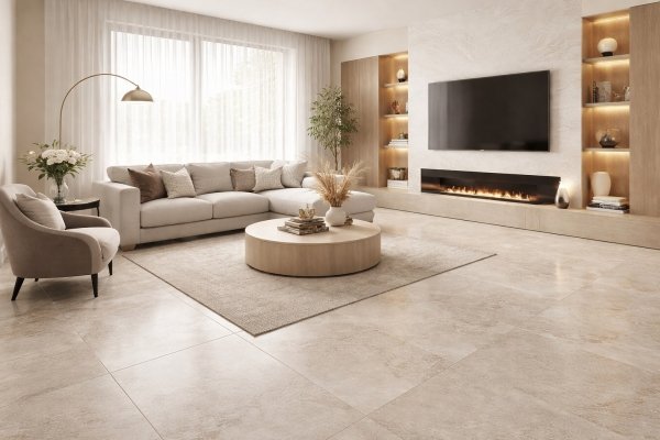 Tubądzin Teri ivory SAT STR 119,8x59,8