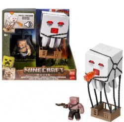 Mattel Zestaw z figurką Minecraft Atakujący Ghast z pociskiem