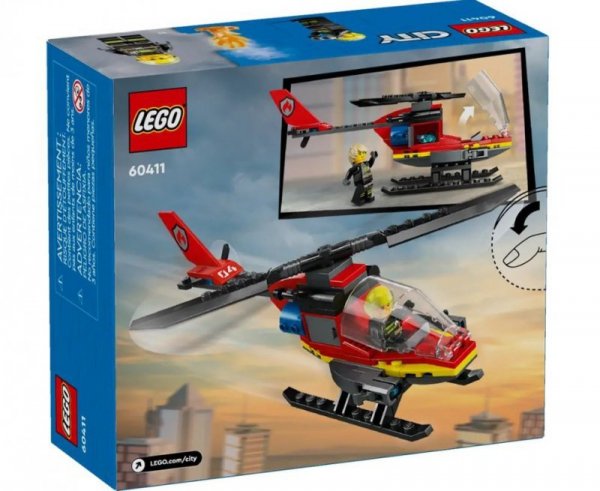 LEGO Klocki City 60411 Strażacki helikopter ratunkowy