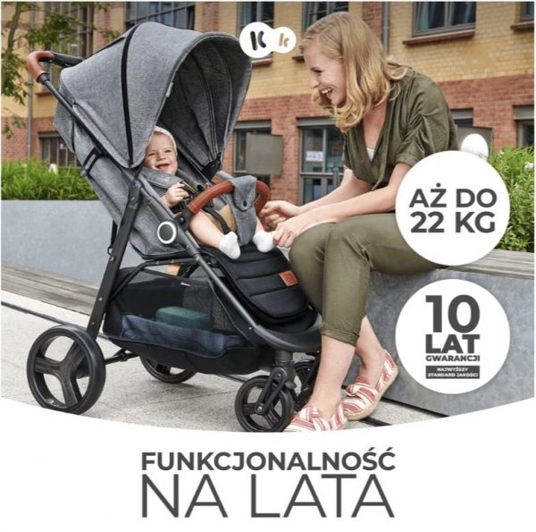 Kinderkraft Wózek spacerowy GRANDE PLUS GREY