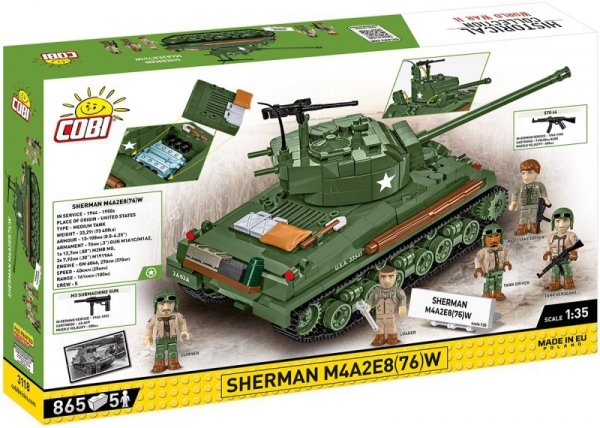 Cobi Klocki Klocki Sherman M4A2E8 865 klocków