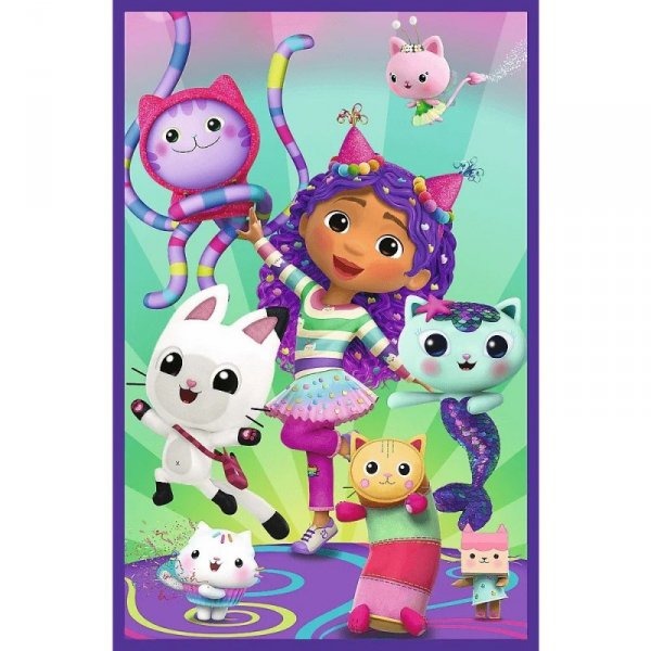 Trefl Puzzle 3x80 elementów Kolorowe dni Gabi Gabby Dollhouse