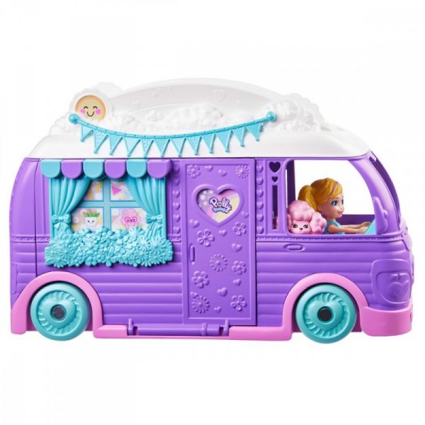 Mattel Zestaw figurek Polly Pocket Glampingowy Van Kamper + laleczka
