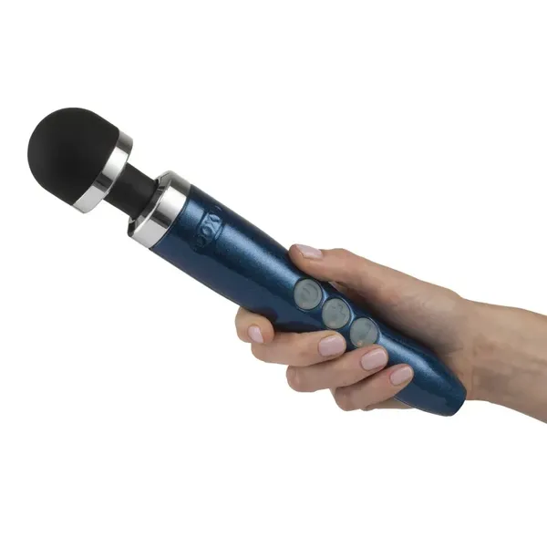 Doxy Die Cast 3R Wand Massager Blue Flame - bezprzewodowy, aluminiowy