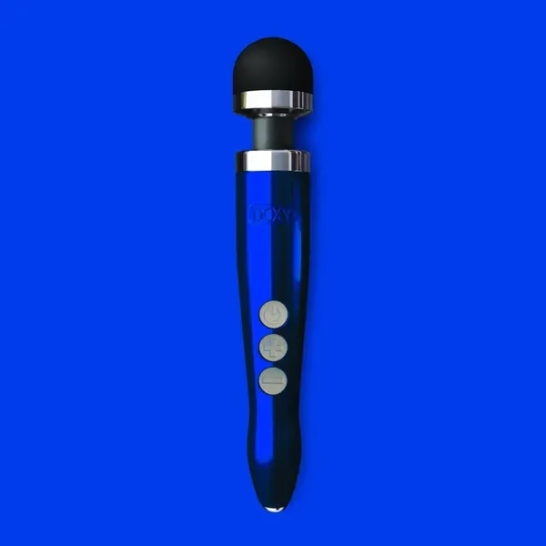 Doxy Die Cast 3R Wand Massager Blue Flame - bezprzewodowy, aluminiowy