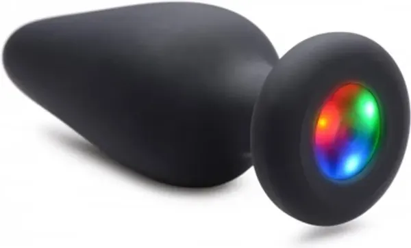 XR Brands Plug silikonowy z podświetleniem LED mały
