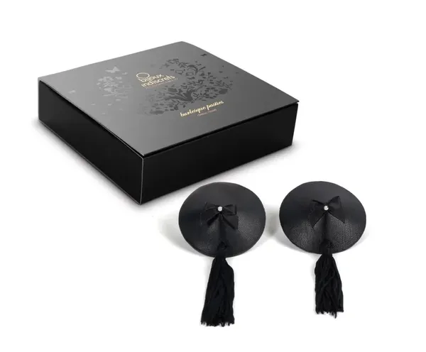 Nakładki na sutki - Bijoux Indiscrets Burlesque Pasties Black