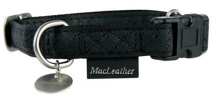 Zolux Obroża regulowana Mac Leather 25mm Czarna [522045NO]