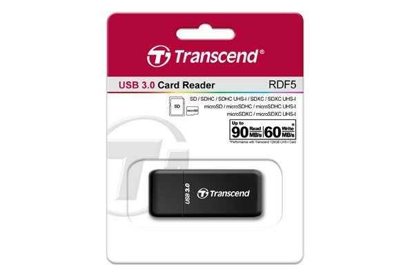 Transcend Czytnik kart pamięci SD/MicroSD USB3.1 czarny