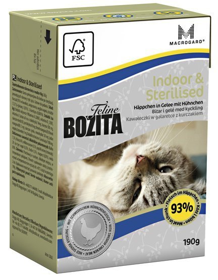 Bozita Cat Tetra Recart Feline Indoor &amp; Sterilised 190g