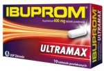 Ibuprom Ultramax 600 mg, 10 tabletek powlekanych