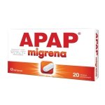 APAP Migrena 250 mg + 250 mg + 65 mg 20 Tabletek Powlekanych