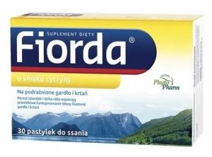 Fiorda, smak cytrynowy, 30 pastylek do ssania