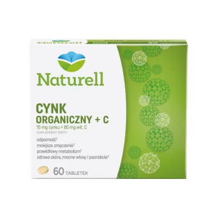 Naturell Cynk Organiczny + Witamina C 60 Tabletek