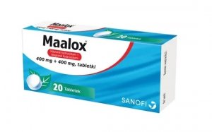 Maalox (400 mg + 400 mg), 20 tabletek
