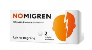 NOMIGREN 12,5 mg, lek przeciwmigrenowy, 2 tabletki powlekane