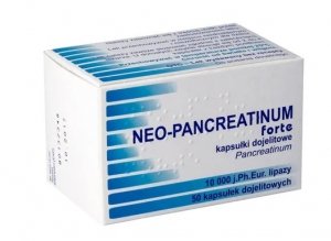 Neo-Pancreatinum Forte, 10 000 j.Ph.Eur. lipazy, 50 kapsułek dojelitowych