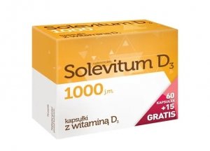 Solevitum D3 1000, 60 kapsułek + 15 kapsułek gratis