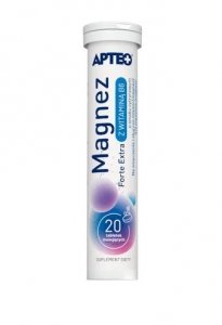 Magnez Forte Extra z witaminą B6 o smaku cytrynowym APTEO, 20 tabletek musujących