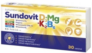 Sundovit D3+Mg+K2+B6 30 tabletek