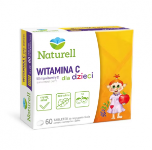 Naturell Witamina C Dla Dzieci 60 Tabletek Do Rozgryzania I Żucia