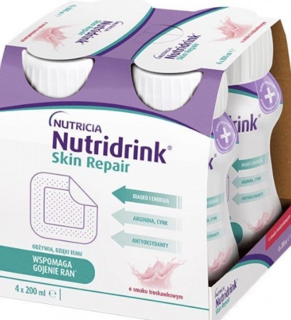 Nutridrink Skin Repair smak truskawkowy 4 x 200 ml