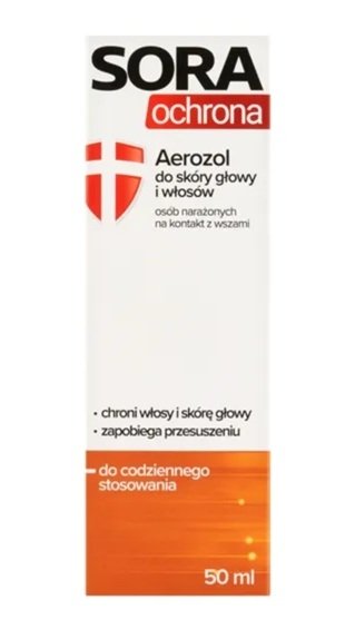 Sora Ochrona, aerozol do skóry głowy i włosów, 50 ml