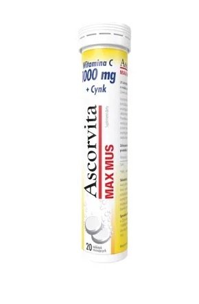 Ascorvita Max Mus, 20 tabletek musujących