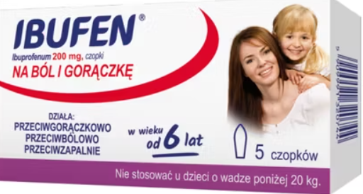 Ibufen 200 mg 5 czopków
