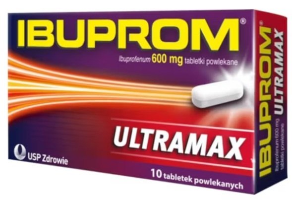 Ibuprom Ultramax 600 mg, 10 tabletek powlekanych