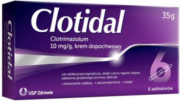 Clotidal 10 mg/g krem dopochwowy 35 g kremu + 6 aplikatorów