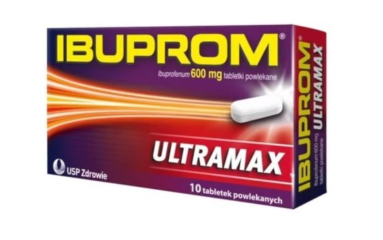 Ibuprom Ultramax 600 mg, 10 tabletek powlekanych
