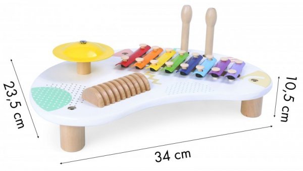 Stolik  z instrumentami stół muzyczny cymbałki +18m