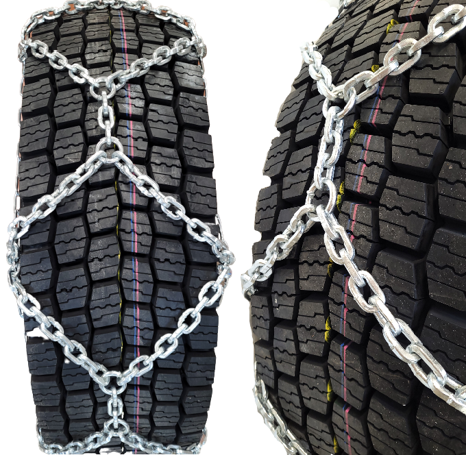 ŁAŃCUCHY ŚNIEGOWE TIR CIĘŻAROWE 385/65 r22,5 AUSTRIA CERTYFIKAT KPL NA OŚ