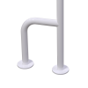 Uchwyt WC dla Niepełnosprawnych mocowany do podł-ścia prawy 80cm biały fi32 + MASKOWNICE