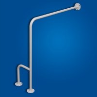 Uchwyt do WC mocowany do podłogi-ściany prawy 70cm biały fi25 Uchwyt do WC mocowany do podłogi-ściany prawy 70cm biały fi25