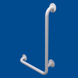 Winkelgriff 60/40cm rechts montiert, mit Verdeckrosetten