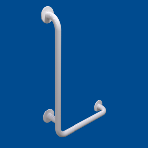 Winkelgriff 80/40cm links montiert, mit Verdeckrosetten
