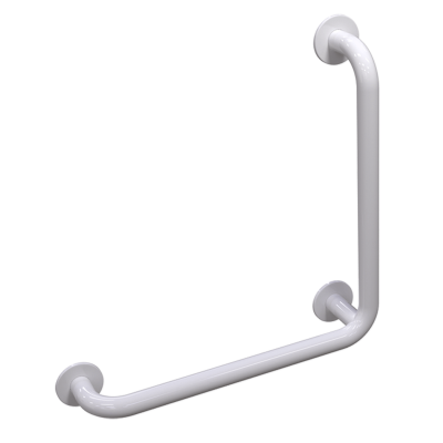 Uchwyt Kątowy dla Niepełnosprawnych 60/60cm biały fi32 + MASKOWNICE