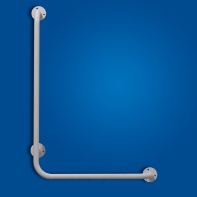 Uchwyt Kątowy dla Niepełnosprawnych lewy 100/60cm biały fi25